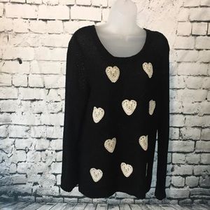LC  Lauren Conrad heart sweater